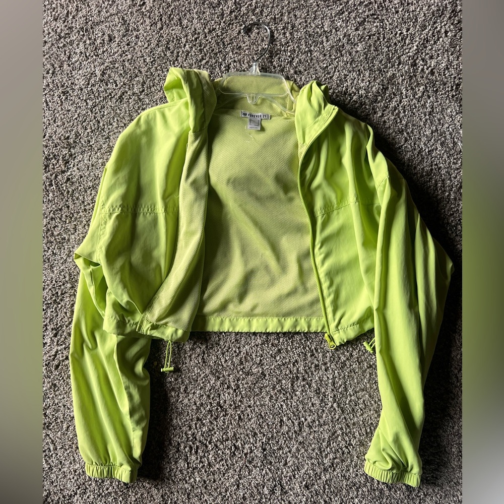 Forever 21 Light Lime Mesh Jacket